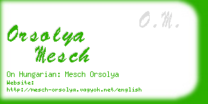 orsolya mesch business card